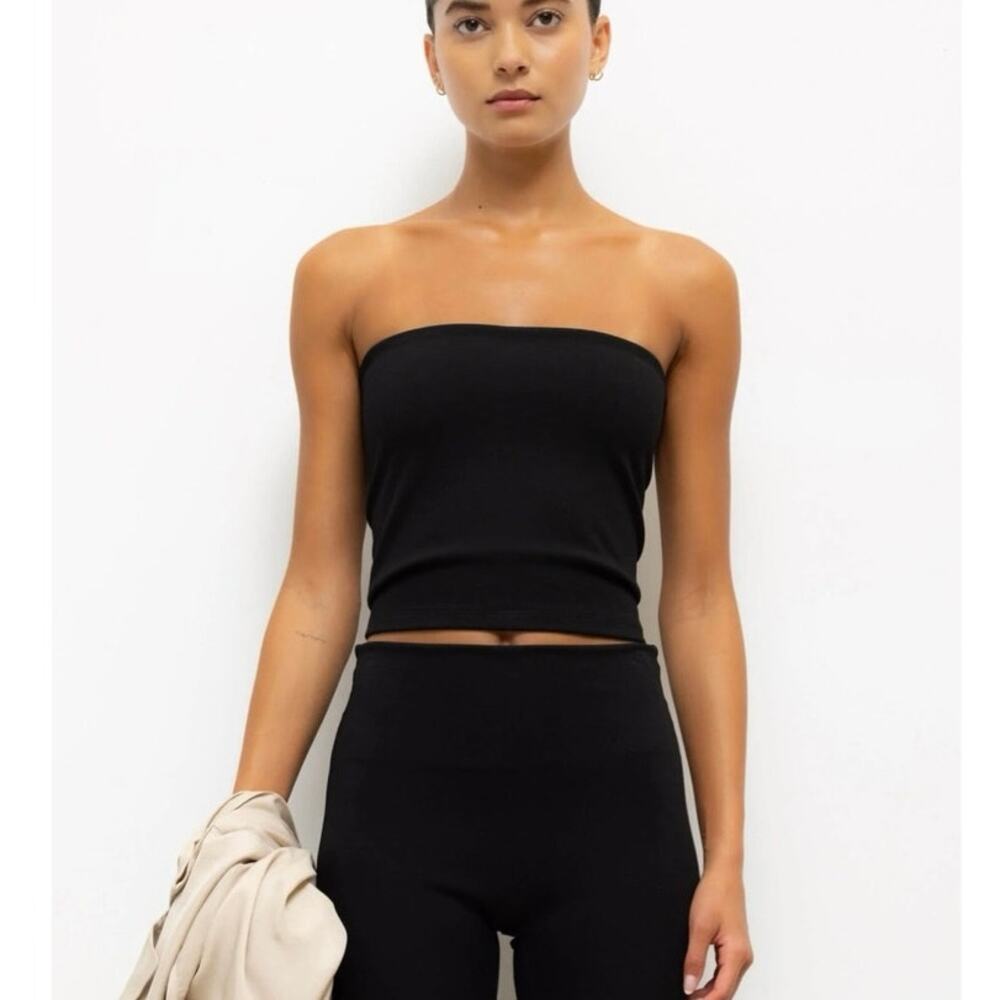 NWOT Leset Rio Bandeau Top in Black SZ S